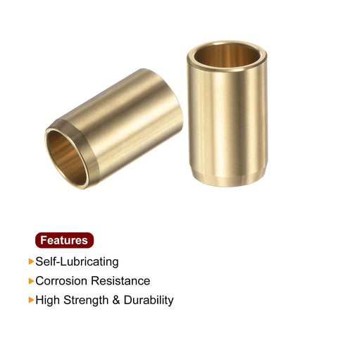 Two Pack Sleeve Bearings With Half Inch Bore Five Eighths Inch Outer Diameter And One Inch Length Wrapped Oilless Brass Alloy Bushings