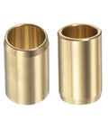 Two Pack Sleeve Bearings With Half Inch Bore Five Eighths Inch Outer Diameter And One Inch Length Wrapped Oilless Brass Alloy Bushings