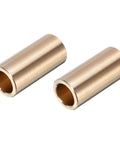 Brass Sleeve Bearings 10mm Bore 14mm OD 30mm Length Self Lubricating Bushing 2 Pack for industrial machinery, front view.