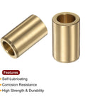 2 Pcs Sleeve Bearings 12mm Bore 18mm Outer Diameter 30mm Length Brass Alloy Oilless Bushings Wrapped side and angled view