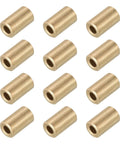 Pack of 12 self lubricating cast brass sleeve bearings 3mm bore 6mm OD 10mm length plain shaft bearings for sliding movements gold tone