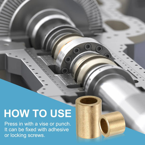 Installation of Self-Lubricating Cast Brass Sleeve Bearings With 4mm Bore 6mm OD And 10mm Length Pack Of 12 Gold Tone Bushing