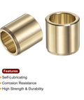 Brass Alloy Sleeve Bearings Three Quarters Inch Bore One Inch Outer Diameter One Inch Length Wrapped Oilless Bushings