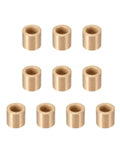 Image of Set Of 10 Oilless Brass Sleeve Bearings Self Lubricating Bushing One Quarter Inch Bore 6mm Outer Diameter 10mm Length