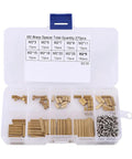 Brass Standoff Kit 270 Pieces M2 Female Thread Spacers with Storage Box for PCB Motherboard Electronics Hardware Installation