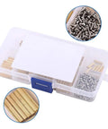 Brass Standoff Kit 270 Pieces M2 Female Thread Spacers With Storage Box for PCB motherboard electronics hardware installation.