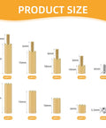 Chart displaying sizes of brass components in 320 Pcs M3 Standoff Screws And Nuts Kit With Brass Female To Female Standoffs, 6 10 15 20mm