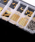 Brass Standoff Kit 270 Pieces M2 Female Thread Spacers With Storage Box for PCB Motherboard Electronics Hardware Installation