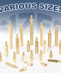Brass Hex Standoff Spacer Pack For Quadcopters And PCBs M3 Thread 6mm Male To 40mm Female Total 46mm Length 50 Pieces variety