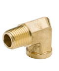 Brass Street 90 Degree Elbow Quarter Inch NPT Male To Quarter Inch NPT Female Forged Pipe Fitting Pack Of 2 For Plumbing And Industrial Applications
