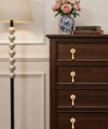 Dresser with Two Pack Solid Brass Cabinet Knobs And Tear Drop Pendant Pulls In Brushed Gold Finish For Cabinets Drawers And Doors
