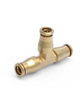 Brass Union Tee Air Line Fittings One Quarter Inch T Fitting For Pneumatic Systems And Air Suspension For DIY Pros
