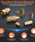 Brass knurled nuts from 440PCS Threaded Inserts Set with Soldering Tip & Adapter for plastic and 3D printing
