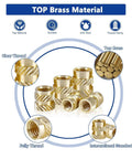 Brass Threaded Inserts Kit For 3D Printing M2 To M5 With 380 Pieces Knurled Heat Set Inserts For Plastic Parts And Electronics Assembly