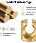 Harley Throttle Idle Cable Ferrules brass material showing guide nut design for carburetor and EFI models
