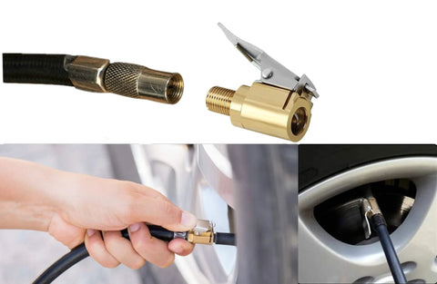 Brass Locking Tire Air Chuck With Clip Adapter No Leakage High Efficiency For Vehicle Inflator And Compressor Pump Quick Connect 8mm