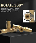 Brass Union Tee Air Line Fittings One Quarter Inch T Fitting For Pneumatic Systems And Air Suspension 360° rotation