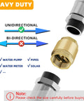 3/4 Inch NPT Brass Vertical Check Valve With Inline Spring Lead Free One Way Backflow Preventer For Oil Water Gas And Air Lines DN20 Easy Install Durable Brass Body Keeps Flow One Way shown with flow direction illustration