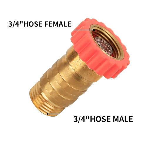 Brass Water Pressure Regulator for Garden Hose and RV Systems Keeps 40 To 50 Psi, 3/4-inch inlet/outlet, lead-free brass