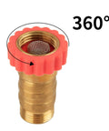 Brass Water Pressure Regulator for Garden Hose and RV Systems Keeps 40 To 50 Psi and Tames Surges for Campers Trailers and Home Gardens