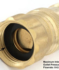 Heavy Duty 25 Psi Water Pressure Regulator For Drip Irrigation With 3/4 Inch FHT To 3/4 Inch MHT Lead Free Brass close-up showing O-ring