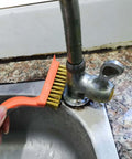 Wire Brush 3Pcs Brass/Stainless Steel/Nylon Wire Brushes for Cleaning Rust Bristle Brush Set around sink tap