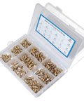 Brass Zerk Grease Fitting Kit Set 135 Pieces For M6 M8 M10 Includes Straight 90 Degree And 45 Degree Angles With Storage Box