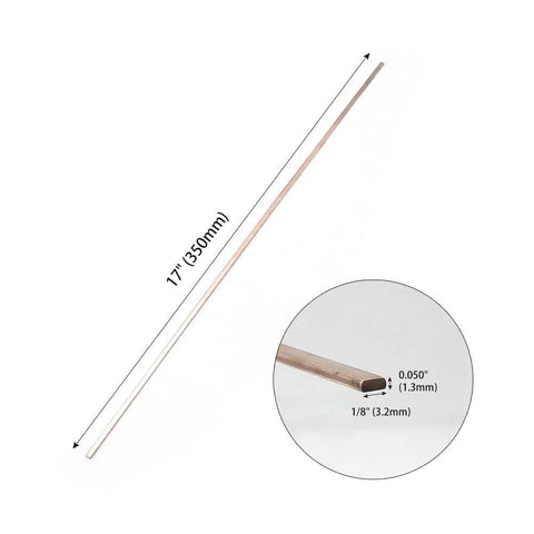 20 Pack 5 Percent Silver Brazing Rods BCuP-3 For Gas Soldering 0.050 Inch By 0.125 Inch By 14 Inch Flat Bars JAgP-5 detail view
