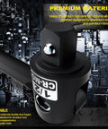 Close-up of Heavy Duty Half-Inch Drive 25-Inch Breaker Bar With 250-Degree Swivel Head Aiourx CR-MO Chrome Molybdenum Steel Extension