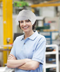 Anti Static Cleanroom Hat Breathable Working Cap Lightweight Protective Headwear in factory workshop environment
