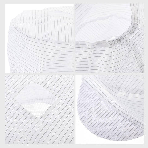 Anti Static Cleanroom Hat Breathable Working Cap close-up view showing breathable mesh material and elastic band