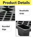 Close-up of Six Pack Plastic Pallets for Basement Storage Lightweight Waterproof Floor Pallets With Interlocking Breathable Grids Durable HDPE