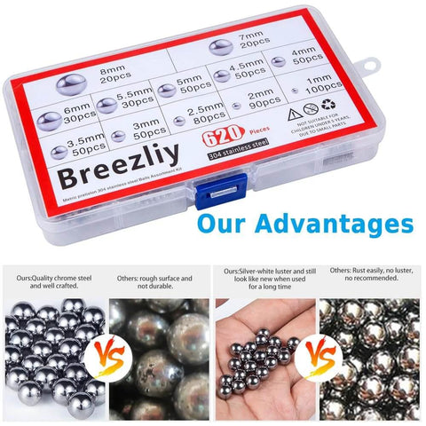 620-Pack Utility Cart 8 mm Platform Size Stainless Steel Frame box with assorted steel balls for warehouse and delivery tasks