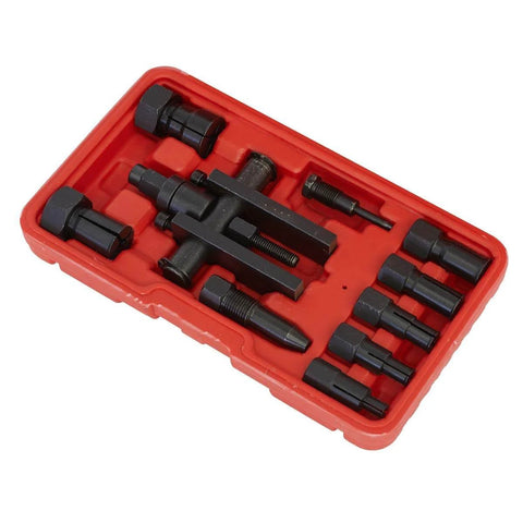 10pc Bridge Bearing Puller Set in red carrying case with various extractor tools and collets