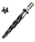 5/8 Inch Bridge Construction Reamer Drill Bit for Steel Wood and Plastic with M2 HSS 5 Spiral Flutes and 1/2 Inch Shank