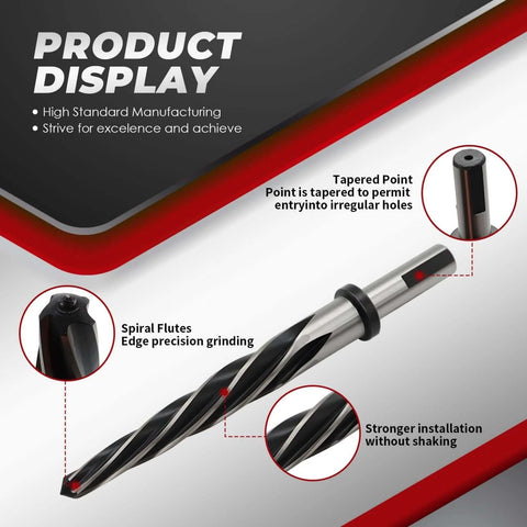 Five Eighth Inch Bridge Reamer Construction Reamer With One Half Inch Shank HSS Taper Bit For Steel Metal Wood Alloys By Nakkaa