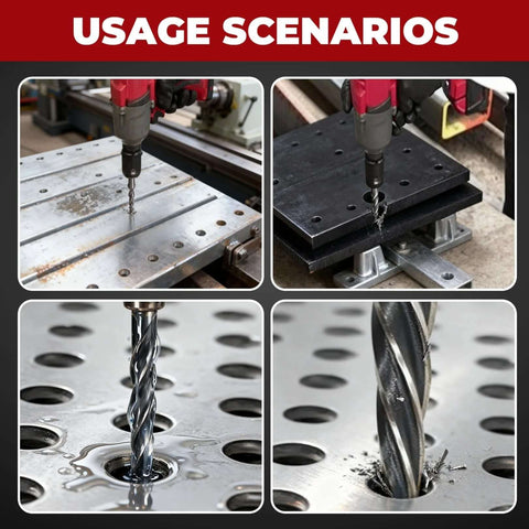 Usage of Five Eighth Inch Bridge Reamer Construction Reamer With One Half Inch Shank HSS Taper Bit on steel metal