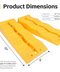 Three Step RV Leveling Ramps Set Of Two For Camper And Trailer In Bright Yellow with dimensions 22x8x5 inches for stable parking