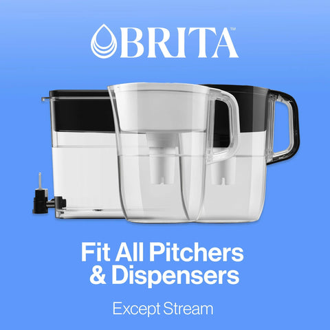 Standard Water Filter For Pitchers And Dispensers, BPA Free, reduces copper cadmium and mercury impurities, lasts up to two months