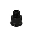 Universal Broadcast Sprayer Pressure Regulator With Quick Connect Bypass Port adapter for 12 Volt diaphragm pumps, black, close-up.