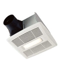 Energy Star Bathroom Exhaust Fan With LED Light And Roomside Installation, 110 CFM, Quiet 1.0 Sones, White AE110L, front view