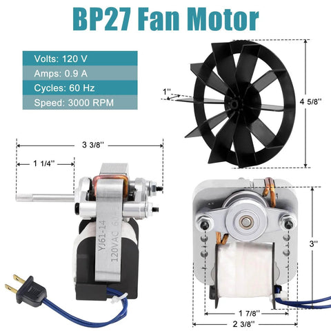 Fan Motor Replacement for Broan Nutone 663 688 678 671 659 662 668 670 689 669 663-C 688-C 663-E 688-E 678-C 678-D 678-F Bathroom Exhaust Fan Motor
