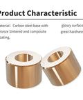 Industrial Sleeve Bearing 1/2 Inch Bore 1 Inch Outer Diameter 11/16 Inch Length Cast Brass Wrapped Oilless Bushing