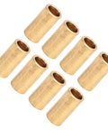 8 Piece Bronze Bushing Set Copper Plain Sleeve Bearing 8mm X 11mm X 22mm shown in an arranged layout