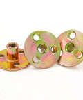12 Pack Round Base T Nuts 1/4-20 Thread Screw-In Flange Inserts For Wood Furniture Hardware Carbon Steel Plate Nuts