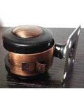 Bronze caster wheel with metal plate brake, 2-inch size, featuring a 75lb load rating for smooth motion and stable alignment.