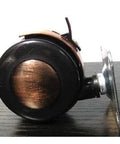 Bronze Caster Wheel 2" inch - Steel 4-Hole Plate Mount - Brake, side view of casters for furniture and carts.