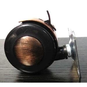 Bronze Caster Wheel 2" inch - Steel 4-Hole Plate Mount - Brake, side view of casters for furniture and carts.