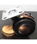 ✝️ 10-Pack Bronze Caster Wheel 2" inch - Metal Plate Brake Caster - 75lb. Load Rating- showing bronze wheel and metal plate