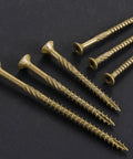Size 10 Deck Screws 3 Inch Bronze Exterior Wood Screws 137 Pack Epoxy Coated Rust Resistant T25 Star Bit close-up